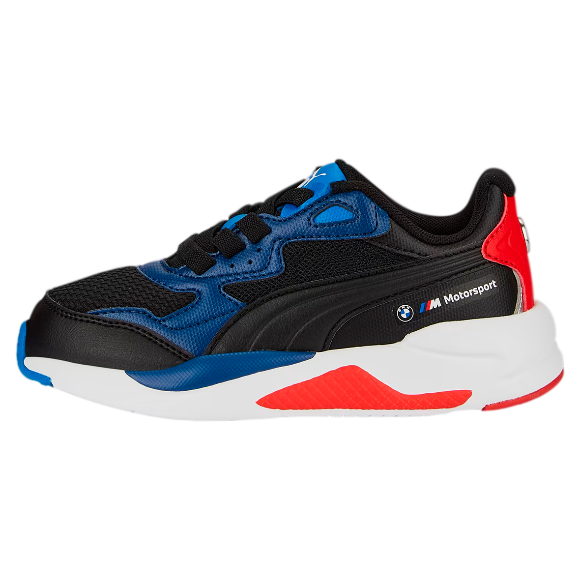 TENIS PUMA MOTOSPORT X-RAY PARA NIÑO COLOR NEGRO AZUL ROJO