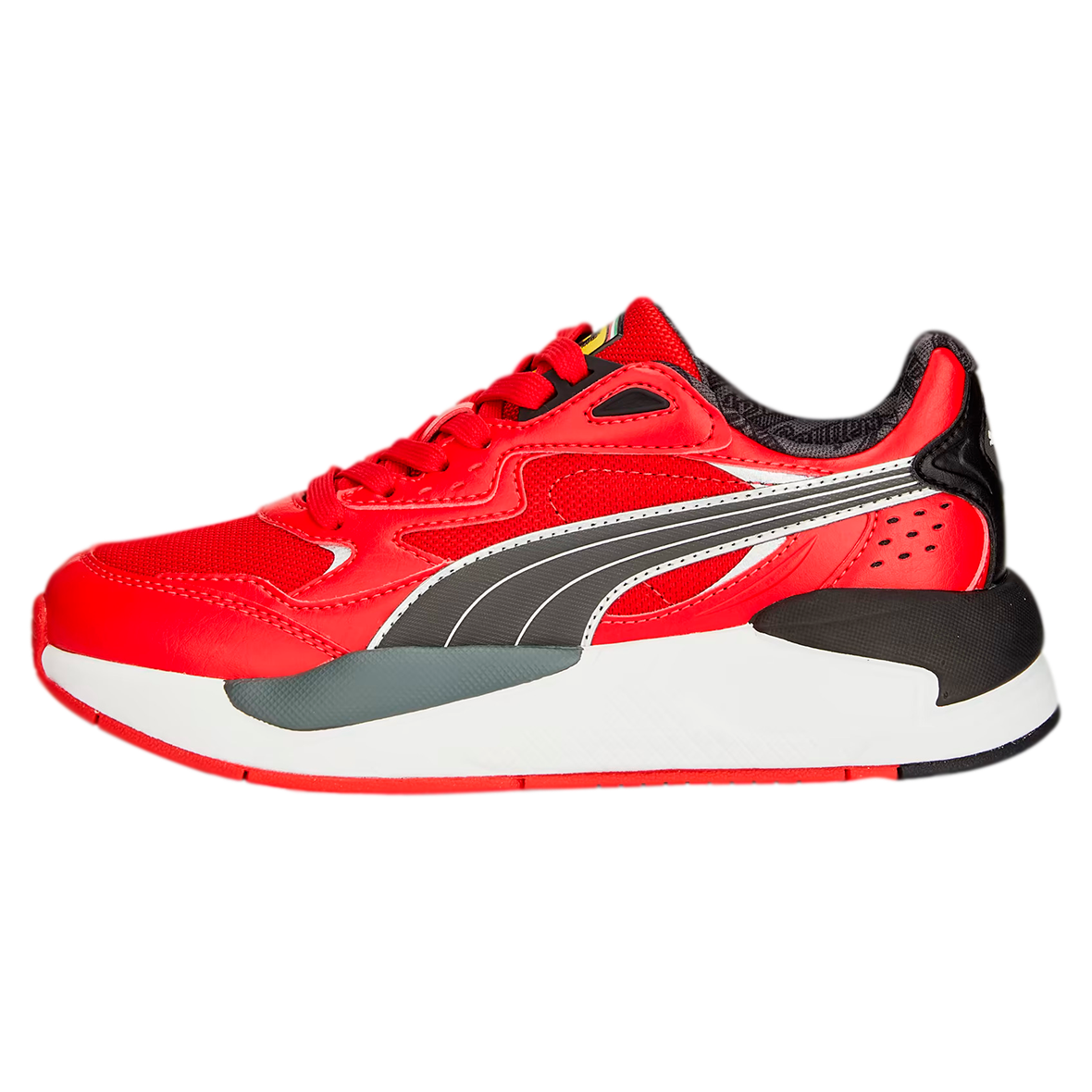TENIS PUMA MOTORSPORT FERRARI X-RAY JUVENIL COLOR ROJO NEGRO