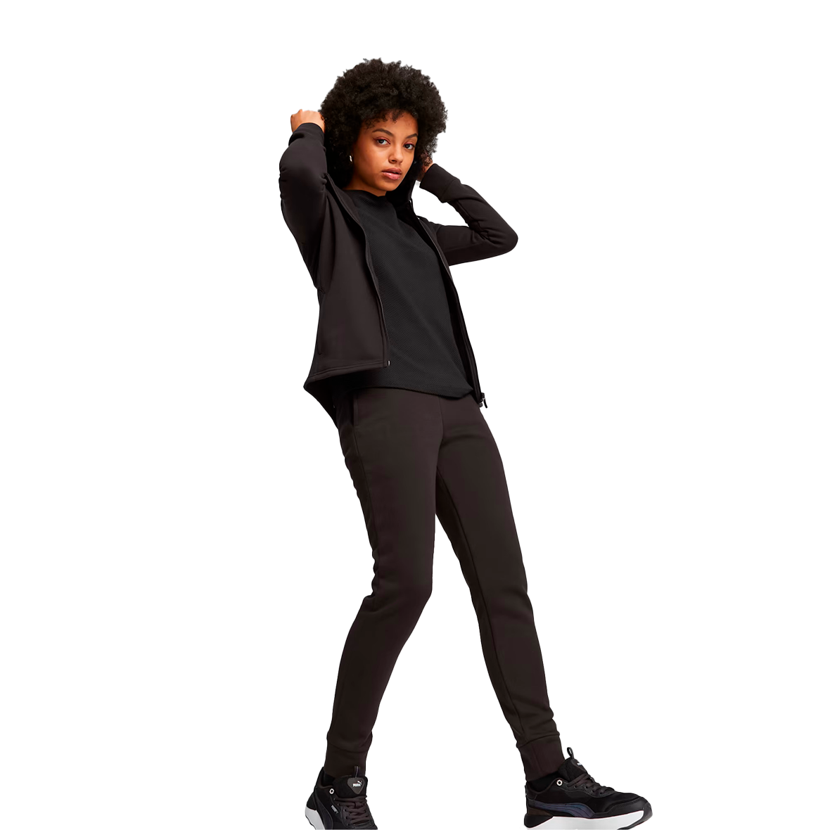 CONJUNTO PUMA HOODED PARA DAMA COLOR NEGRO
