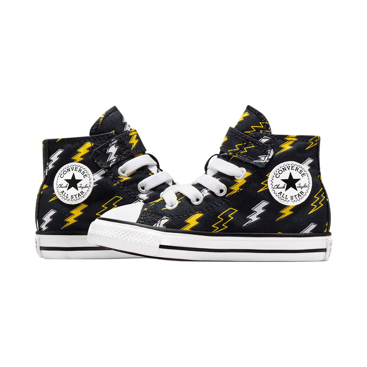 TENIS CONVERSE CHUCK TAYLOR ALL STAR 1V HI INFANTIL COLOR NEGRO AMARILLO