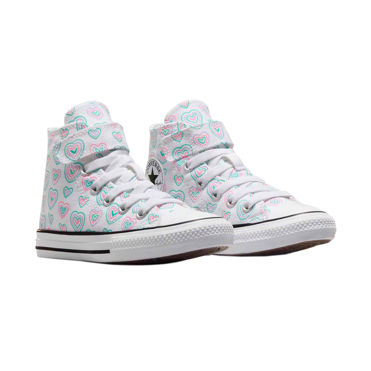 TENIS CONVERSE CHUCK TAYLOR 1V HI INFANTIL COLOR BLANCO FIUSHA VERDE