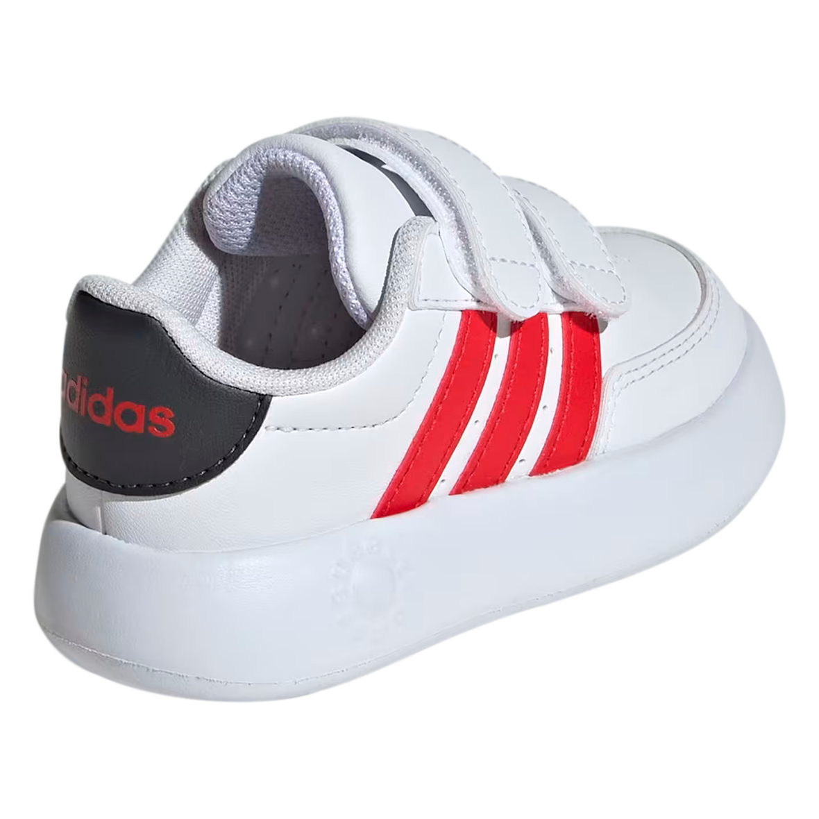 TENIS ADIDAS BREAKNET INFANTIL COLOR BLANCO GRIS ROJO