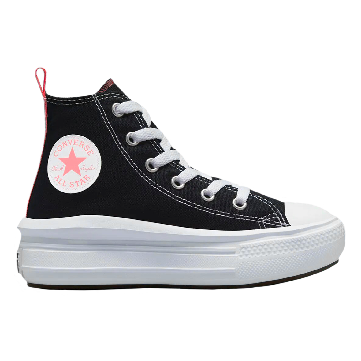 TENIS CONVERSE MOVE PLATAFORMA PARA NINA COLOR NEGRO CORAL ICONS STORE mx