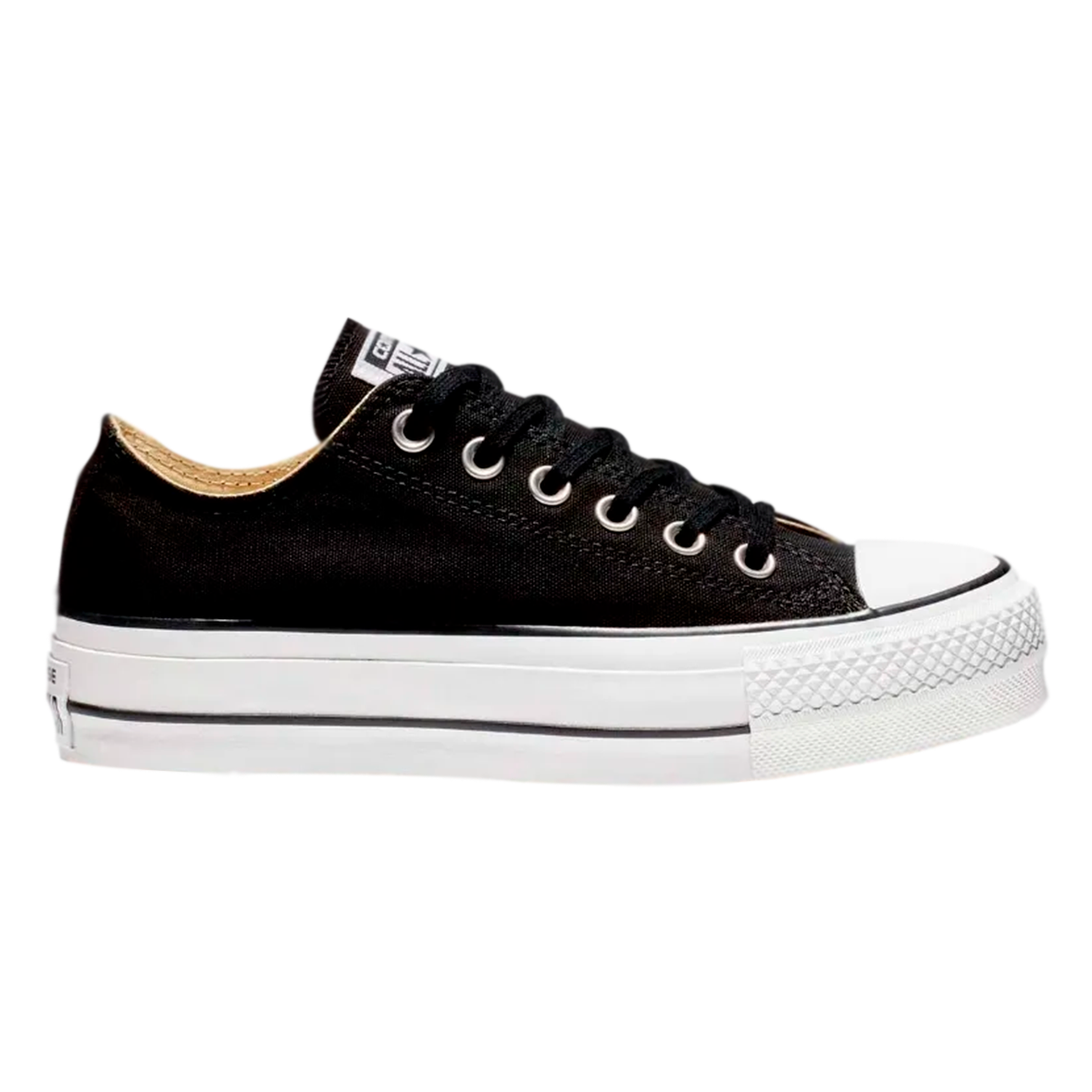 TENIS CONVERSE DE PLATAFORMA PARA DAMA COLOR NEGRO LONA ICONS