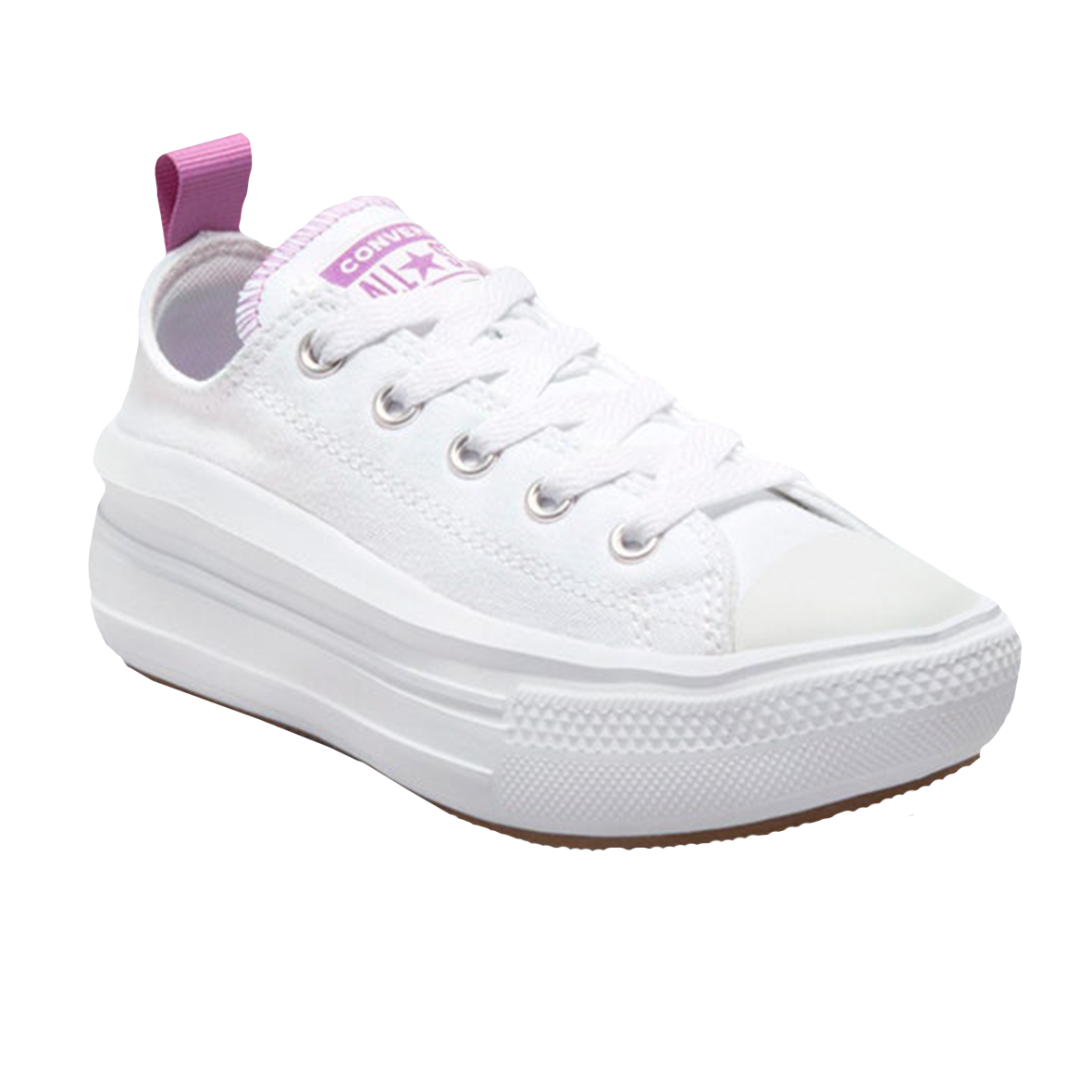 TENIS CONVERSE MOVE OX PARA NIÑA COLOR BLANCO LILA