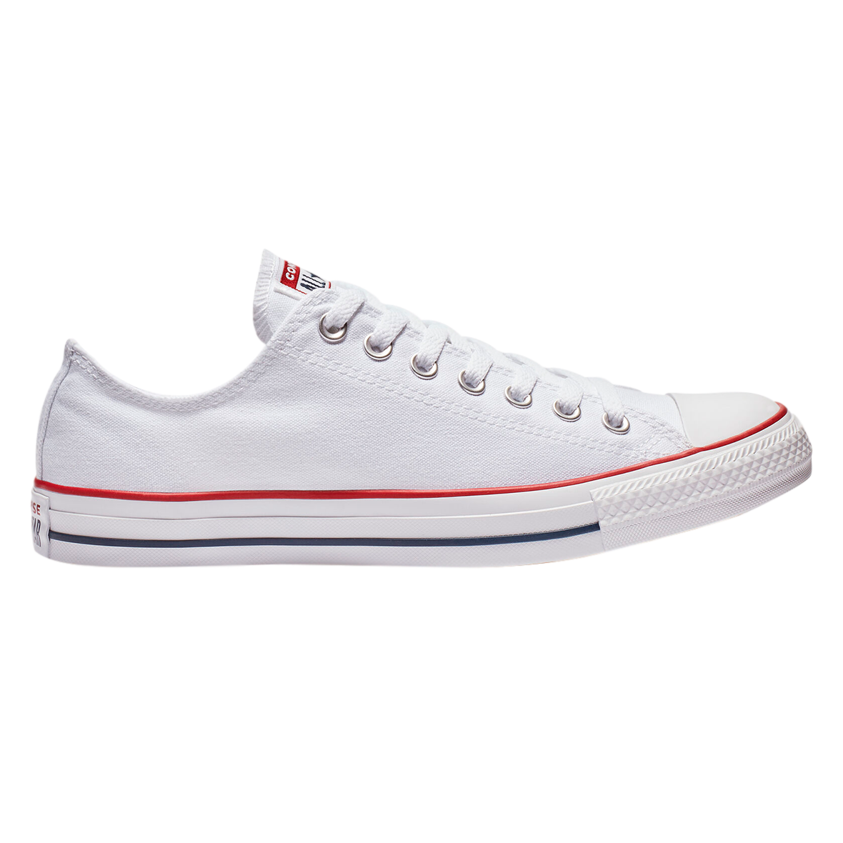 Converse blancas con logo rojo best sale