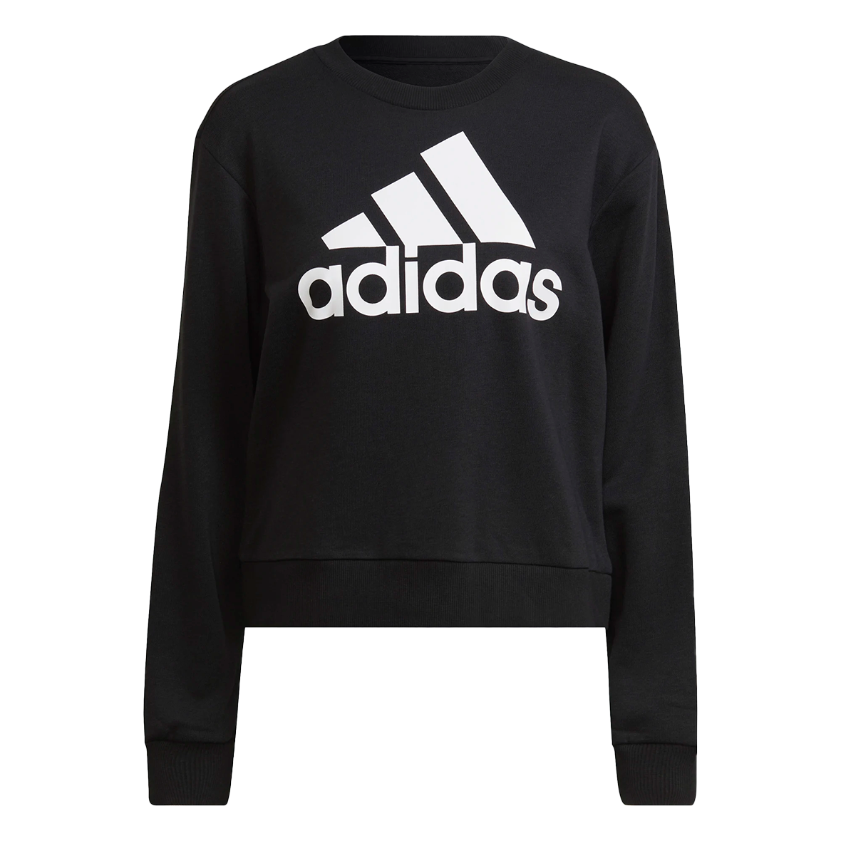 SUDADERA ADIDAS ESSENTIALS LOGO PARA DAMA COLOR NEGRO BLANCO