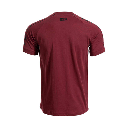 PLAYERA JOMA ICONO STREET JUVENIL COLOR VINO NEGRO