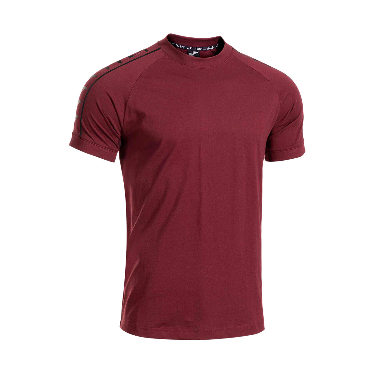 PLAYERA JOMA ICONO STREET JUVENIL COLOR VINO NEGRO