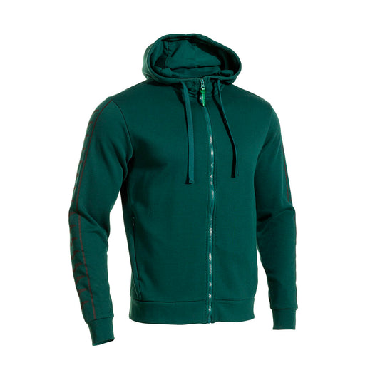 SUDADERA JOMA ICONO STREET ZIP-UP PARA CABALLERO COLOR VERDE NEGRO