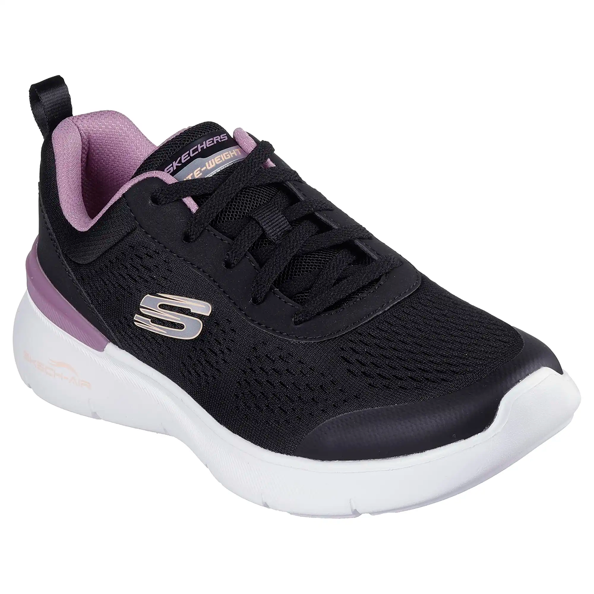 TENIS SKECHERS DYNAMIGHT 2.0 PARA DAMA COLOR NEGRO