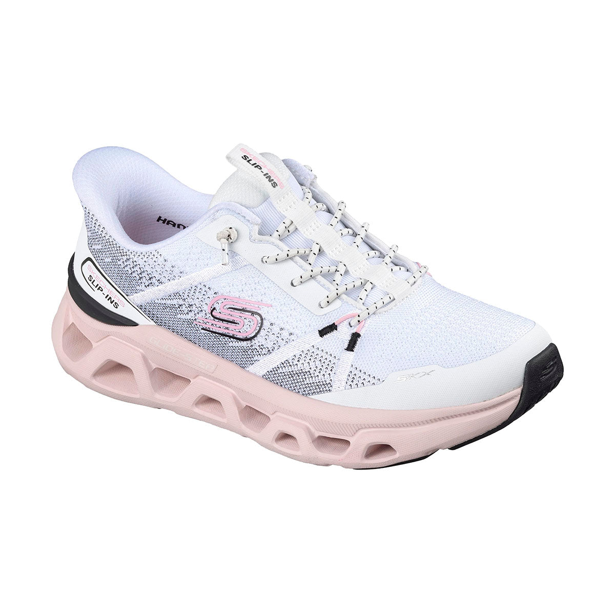 TENIS SKECHERS ALTUS-FAST LANE PARA DAMA COLOR BLANCO NEGRO ROSA