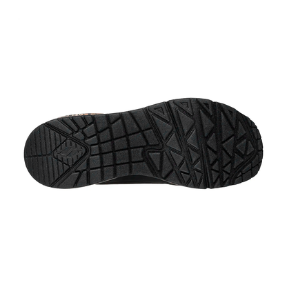 TENIS SKECHERS UNO-LOVING LOVE PARA DAMA COLOR NEGRO ORO