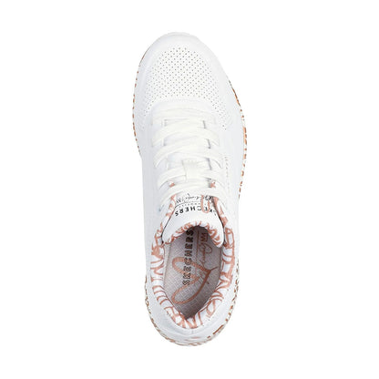 TENIS SKECHERS UNO-LOVING LOVE PARA DAMA COLOR BLANCO ORO