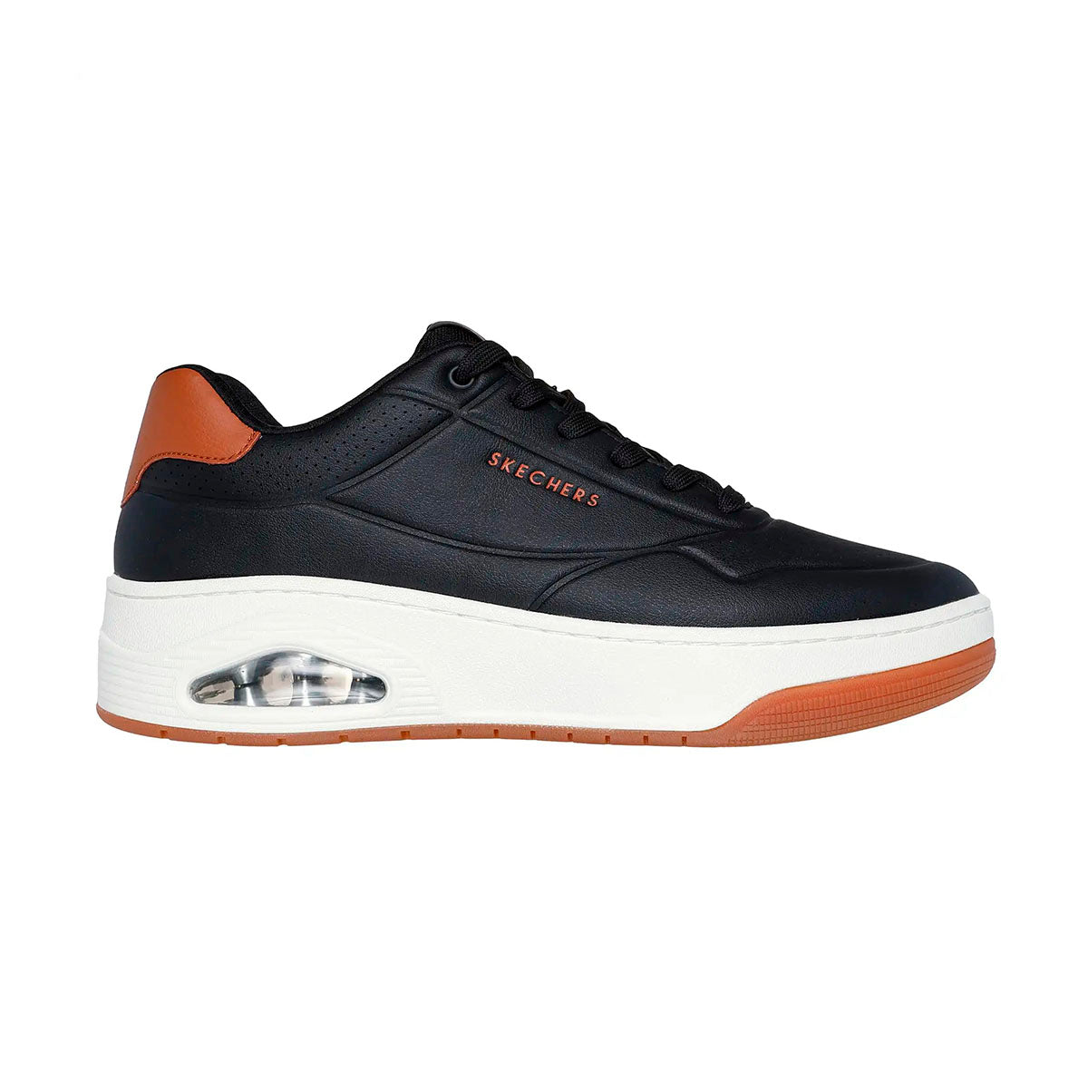 TENIS SKECHERS UNO COURT PARA CABALLERO COLOR NEGRO CAFE