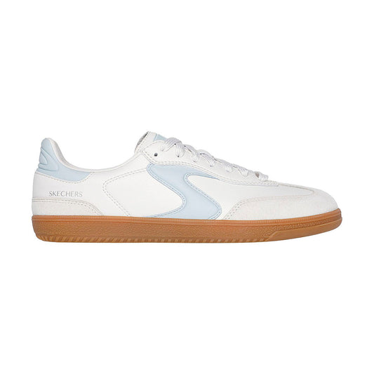 TENIS SKECHERS HOTSHOT KICKOFF PARA DAMA COLOR BEIGE AZUL