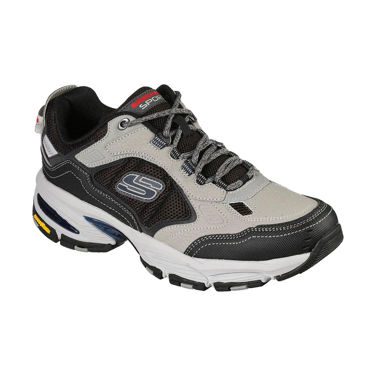 TENIS SKECHERS VIGOR 3.0 PARA CABALLERO COLOR GRIS NEGRO