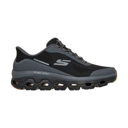 TENIS SKECHERS GLIDE-STEP SOLE PARA CABALLERO COLOR NEGRO GRIS