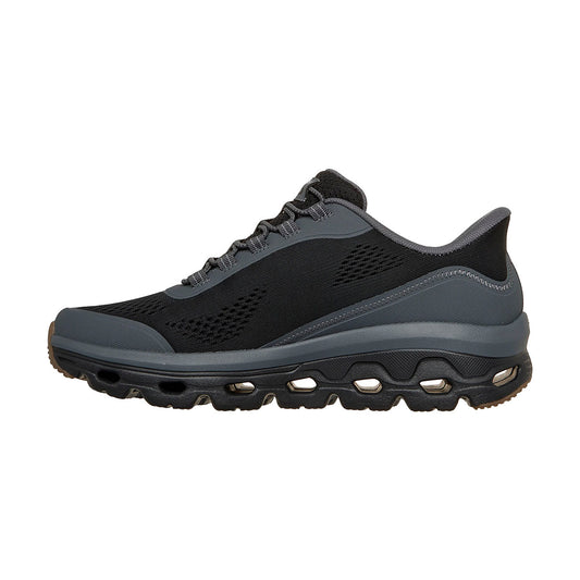 TENIS SKECHERS GLIDE-STEP SOLE PARA CABALLERO COLOR NEGRO GRIS