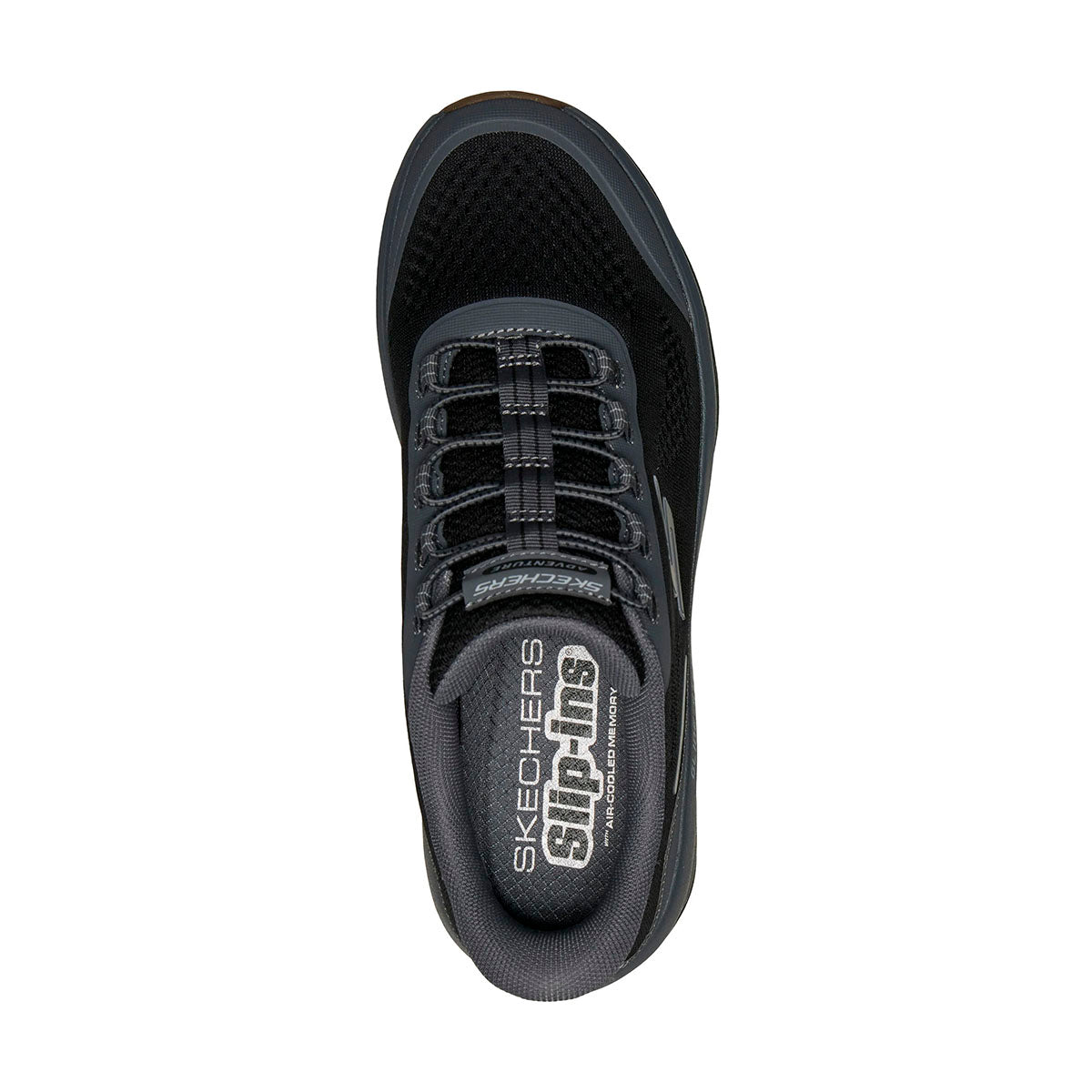 TENIS SKECHERS GLIDE-STEP SOLE PARA CABALLERO COLOR NEGRO GRIS