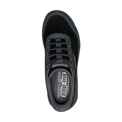 TENIS SKECHERS GLIDE-STEP SOLE PARA CABALLERO COLOR NEGRO GRIS