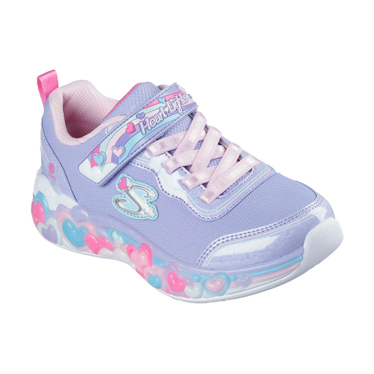 TENIS SKECHERS S-LIGHTS ETERNAL PARA NIÑA COLOR LILA ROSA