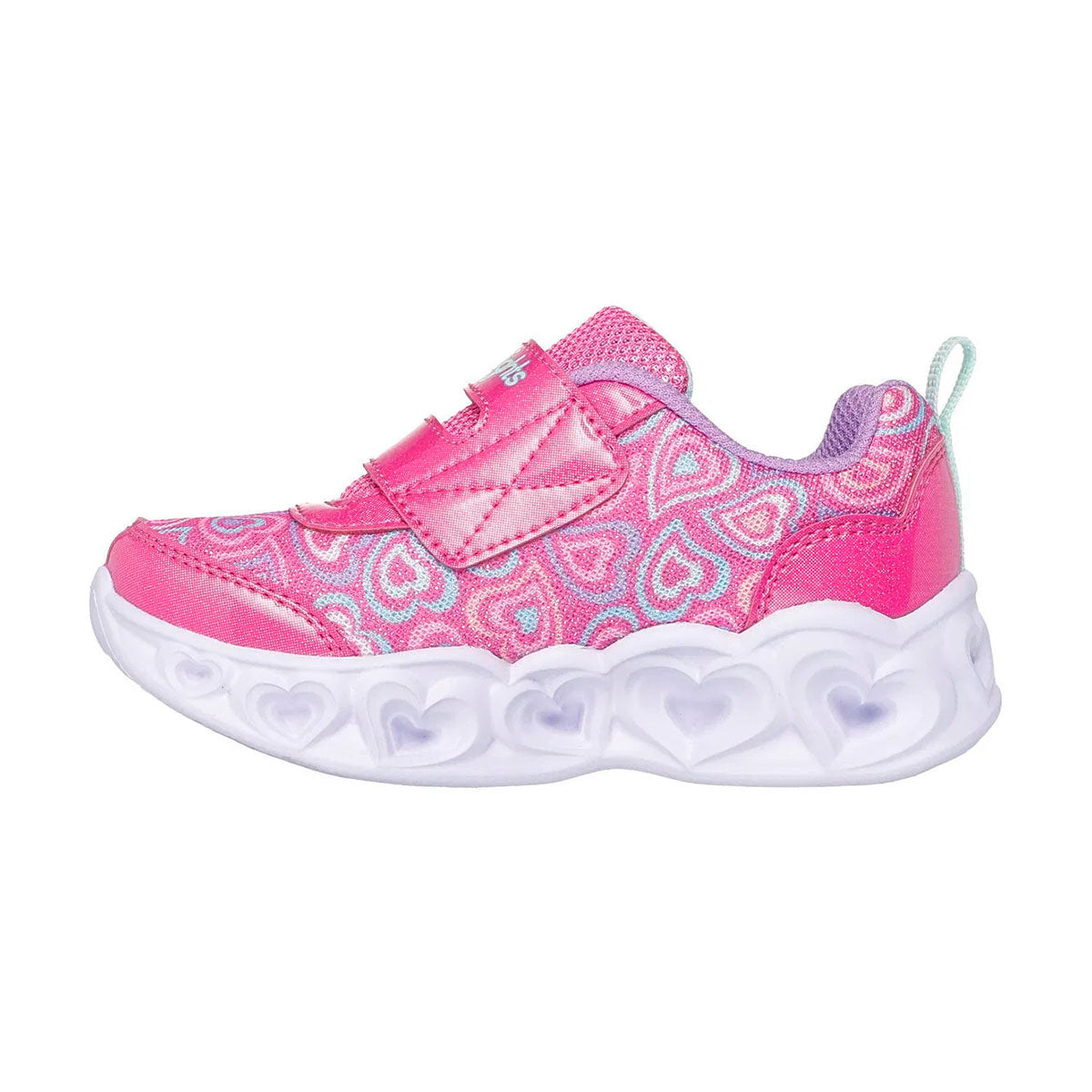 TENIS SKECHERS S-LIGHTS HEART LIGHT INFANTIL COLOR FIUSHA LILA