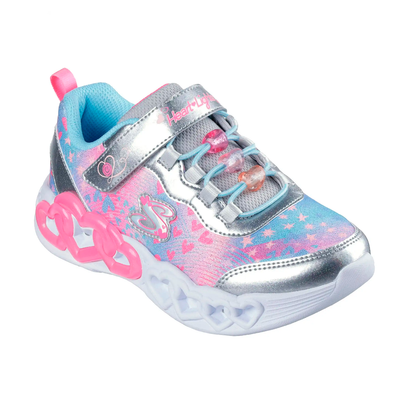 TENIS SKECHERS INFINITE HEART LIGHT PARA NIÑA COLOR PLATA