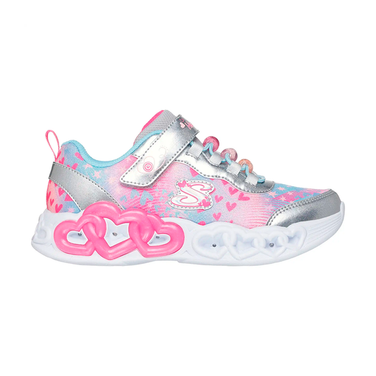 TENIS SKECHERS INFINITE HEART LIGHT PARA NIÑA COLOR PLATA