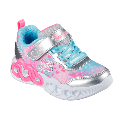 TENIS SKECHERS INFINITE HEART LIGHT INFANTIL COLOR PLATA