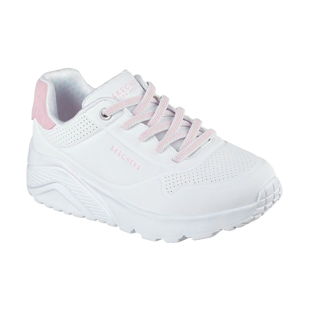 TENIS SKECHERS UNO LITE PARA NIÑA COLOR BLANCO