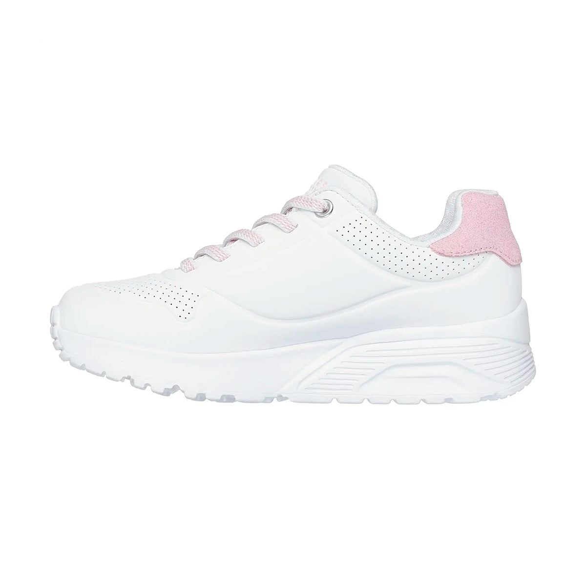 TENIS SKECHERS UNO LITE PARA NIÑA COLOR BLANCO