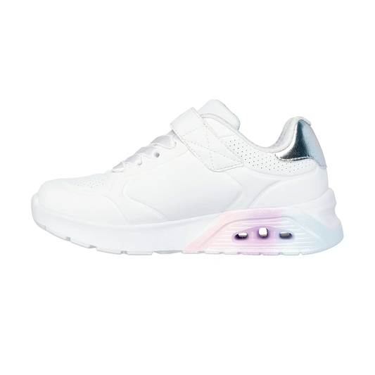 TENIS SKECHERS UNO LITE 2.0 PARA NIÑA COLOR BLANCO PLATA