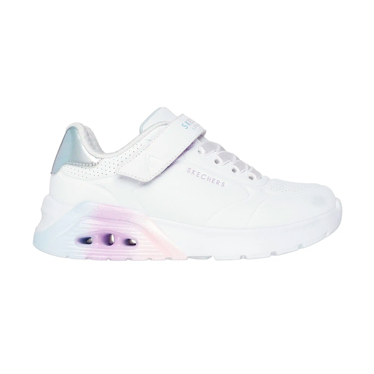 TENIS SKECHERS UNO LITE 2.0 PARA NIÑA COLOR BLANCO PLATA