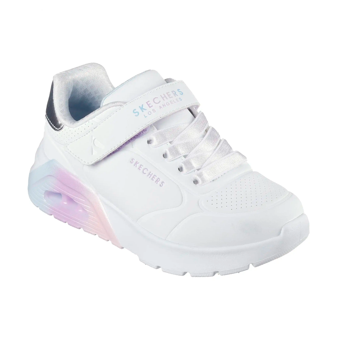 TENIS SKECHERS UNO LITE 2.0 PARA NIÑA COLOR BLANCO PLATA