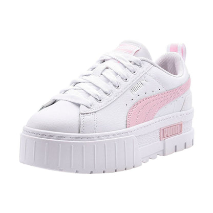 TENIS PUMA MAYZE LEATHER JUVENIL COLOR BLANCO ROSA