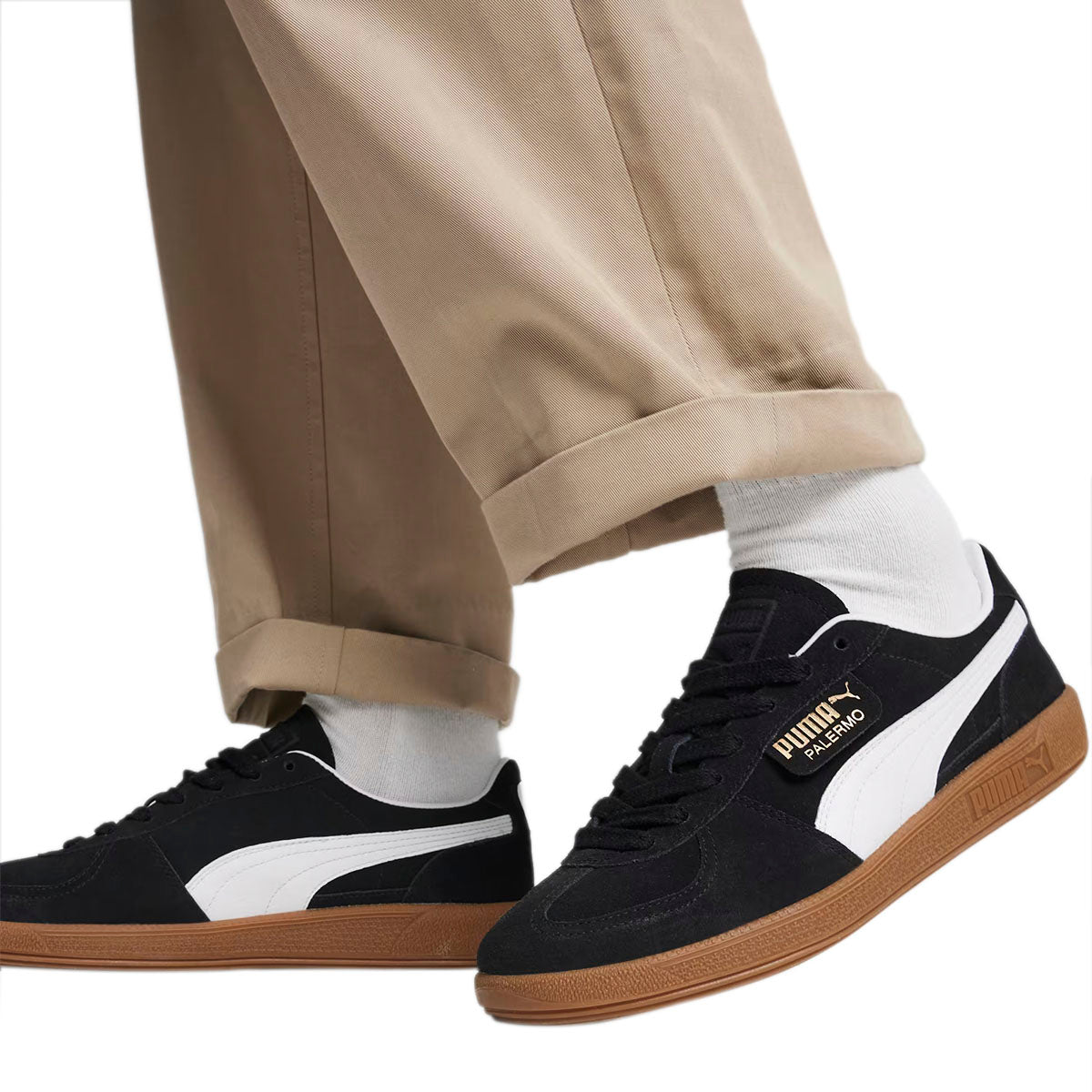 TENIS PUMA PALERMO PARA CABALLERO COLOR NEGRO BLANCO