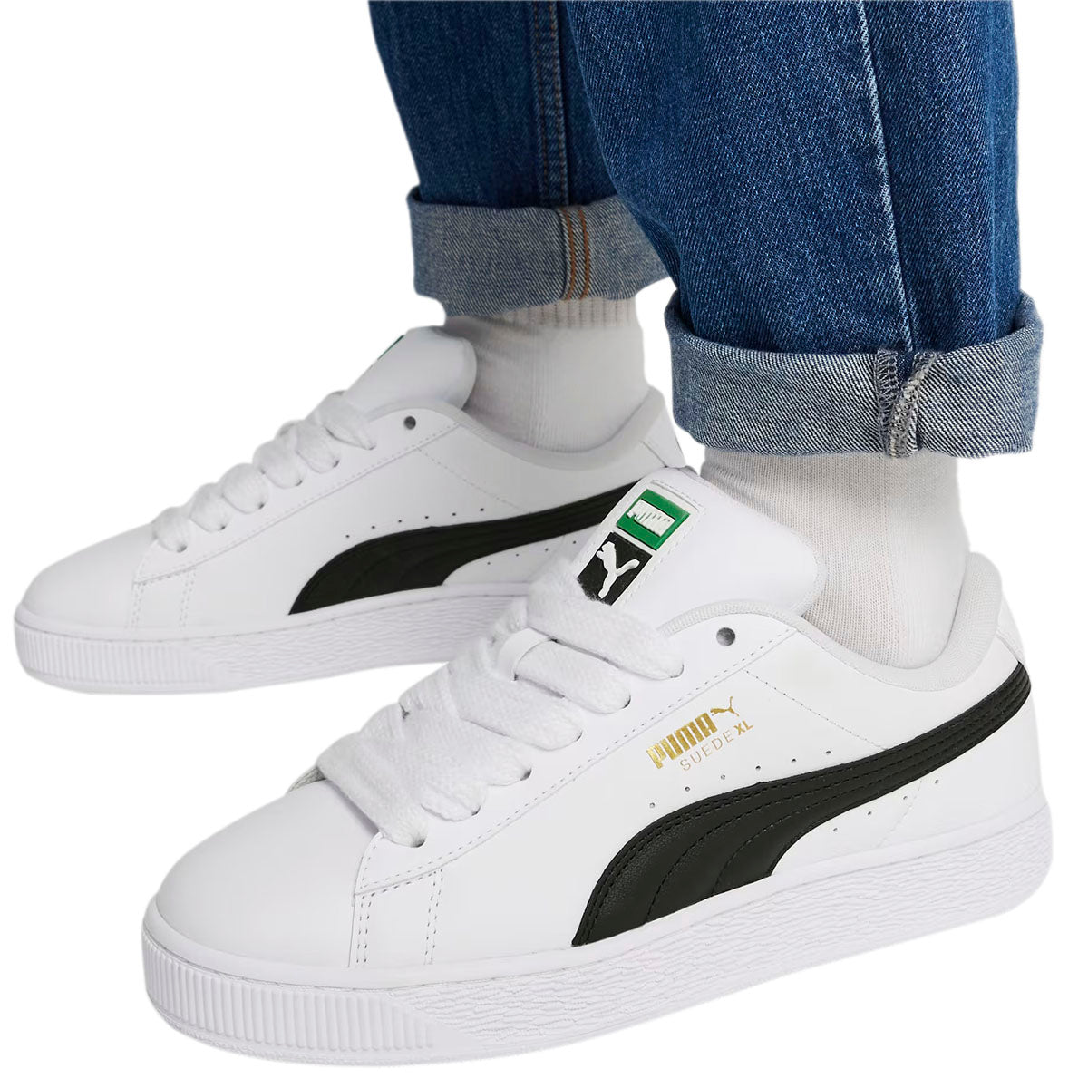 TENIS PUMA SUEDE XL PARA CABALLERO COLOR BLANCO NEGRO