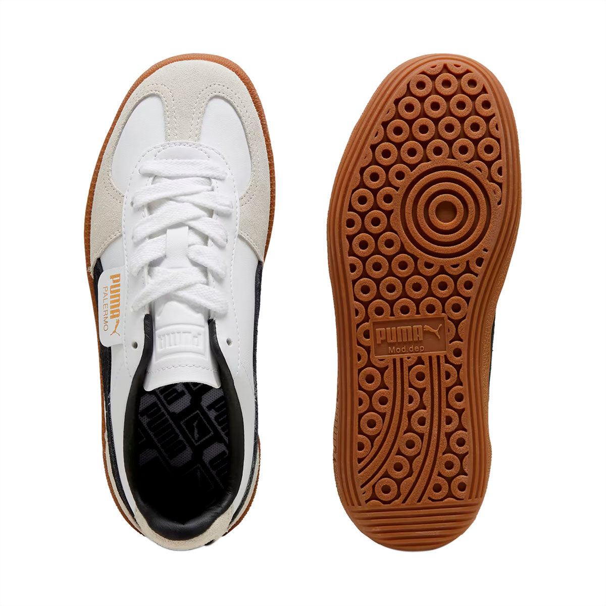 TENIS PUMA PALERMO JUVENIL COLOR BLANCO NEGRO