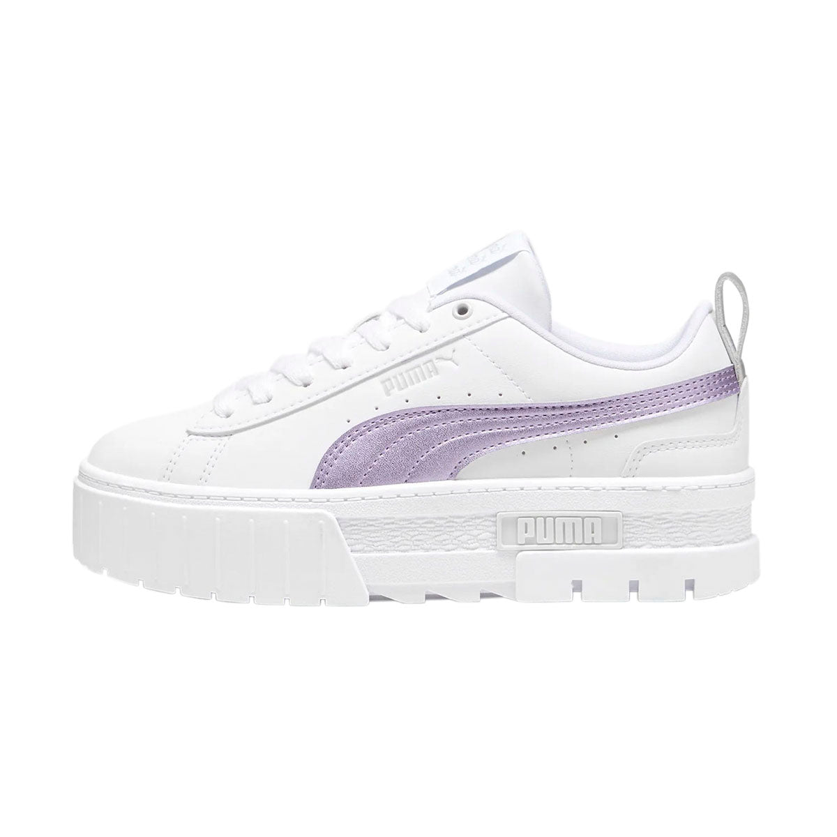 TENIS PUMA MAYZE GLOW-UP PARA DAMA COLOR BLANCO LILA