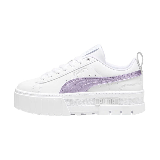TENIS PUMA MAYZE GLOW-UP PARA DAMA COLOR BLANCO LILA