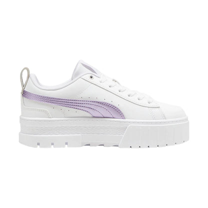 TENIS PUMA MAYZE GLOW-UP PARA DAMA COLOR BLANCO LILA