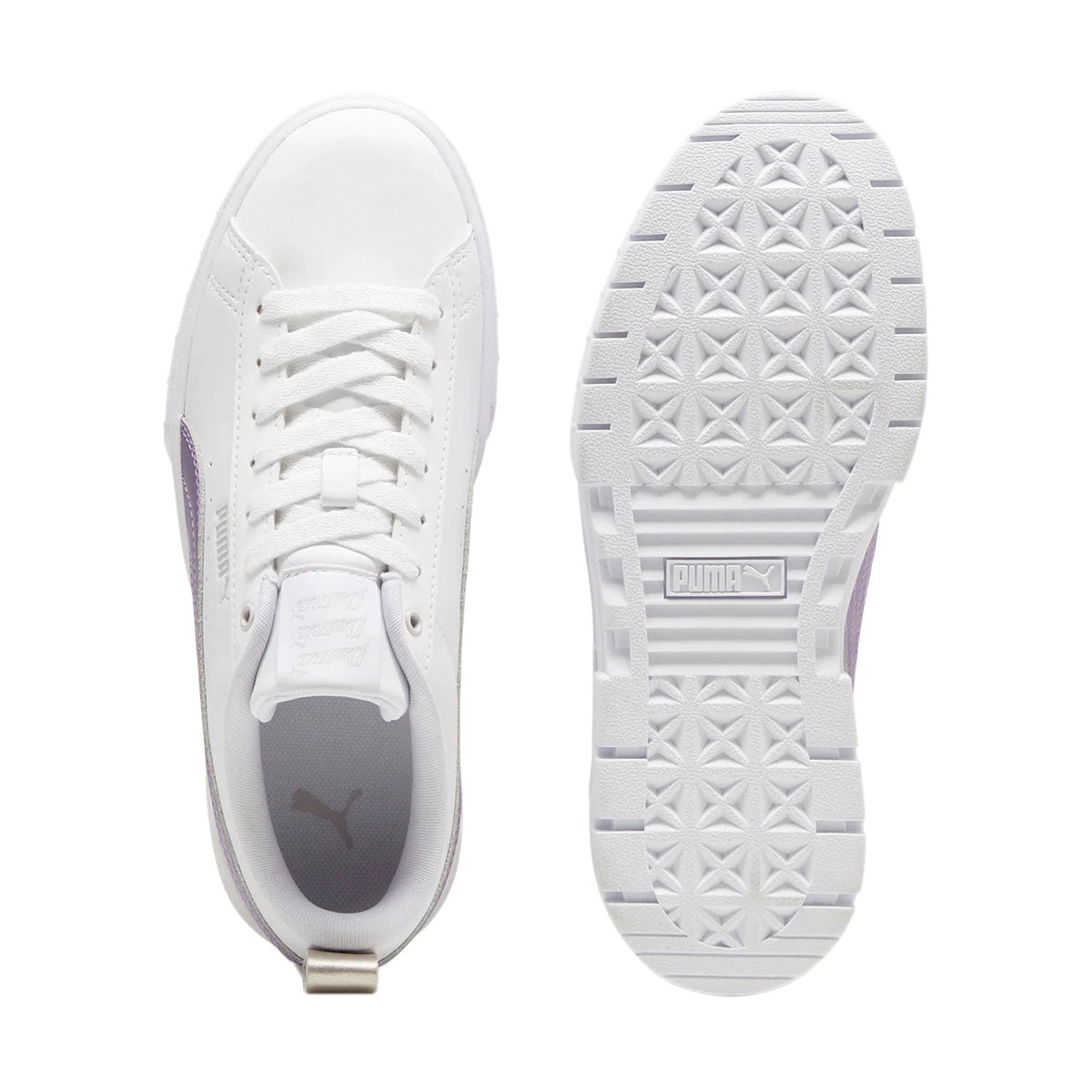 TENIS PUMA MAYZE GLOW-UP PARA DAMA COLOR BLANCO LILA
