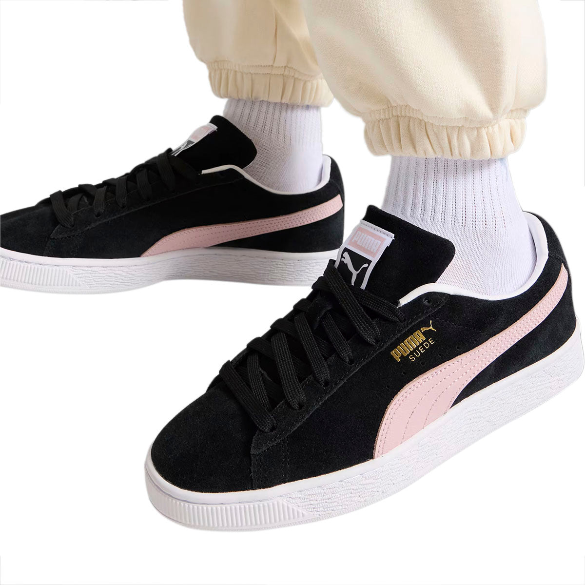 TENIS PUMA SUEDE CLASSIC PARA DAMA COLOR NEGRO ROSA