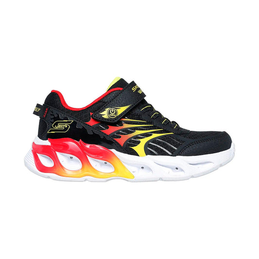 TENIS SKECHERS S LIGHTS THERMO INFANTIL COLOR NEGRO ROJO