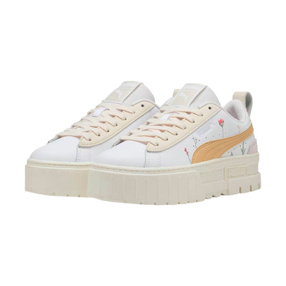 TENIS PUMA MAYZE SECRET GARDEN PARA DAMA COLOR BLANCO BEIGE