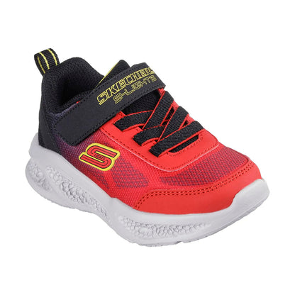 TENIS SKECHERS METEOR LIGHTS KRENDOX PARA NIÑO COLOR ROJO NEGRO
