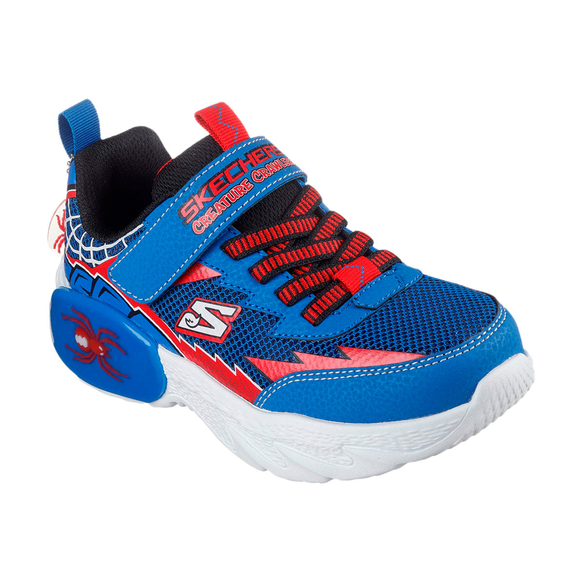 TENIS SKECHERS CREATURE CRAWLERS PARA NIÑO COLOR AZUL ROJO