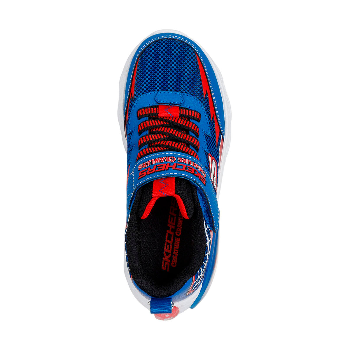 TENIS SKECHERS CREATURE CRAWLERS PARA NIÑO COLOR AZUL ROJO