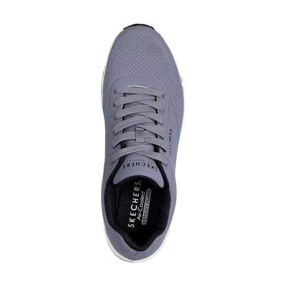 TENIS SKECHERS UNO STAND ON AIR PARA CABALLERO COLOR GRIS NEGRO